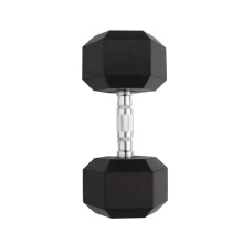 Wholesale Customized  55lb 60lb 65lb 70lb 75lb 80lb 85lb 90lb 95lb 100 Lbs Heavy Pound Fix Rubber Dumbell Iron Hex Dumbbell